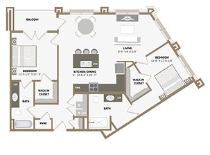 View of 100 Labor Downtown Apartments | Floor Plans